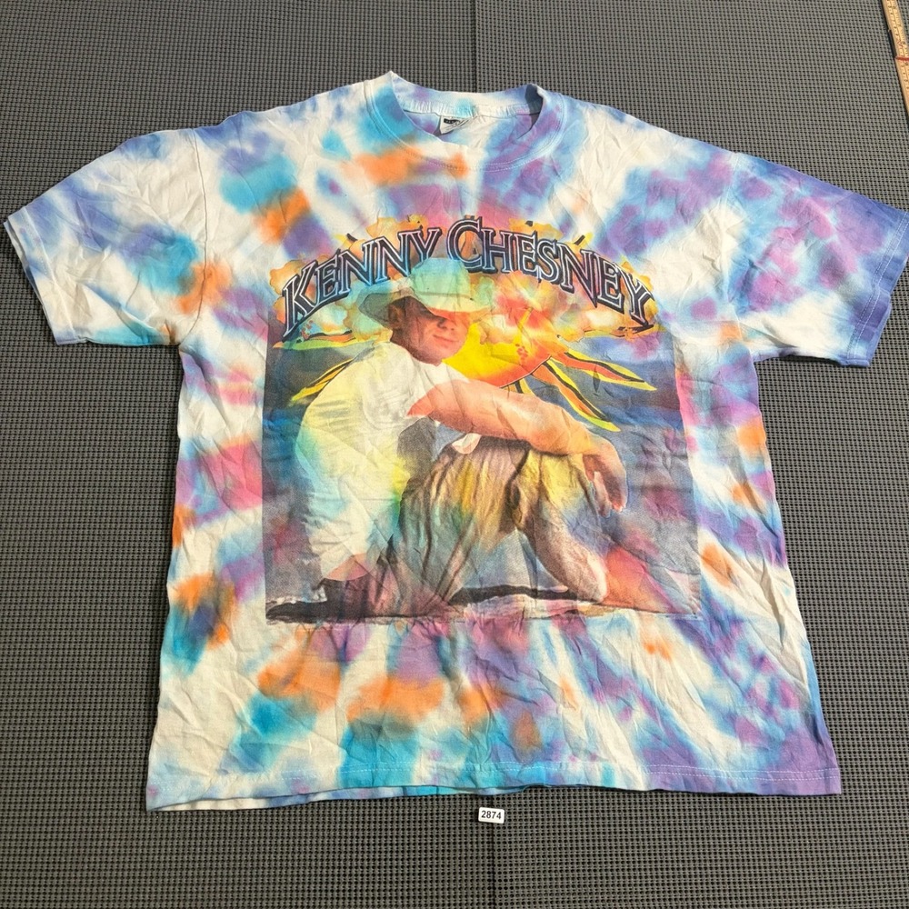 Jerzees Kenny Chesney 2005 Heinz Field Tour Tie Dye T-Shirt Mens Large L